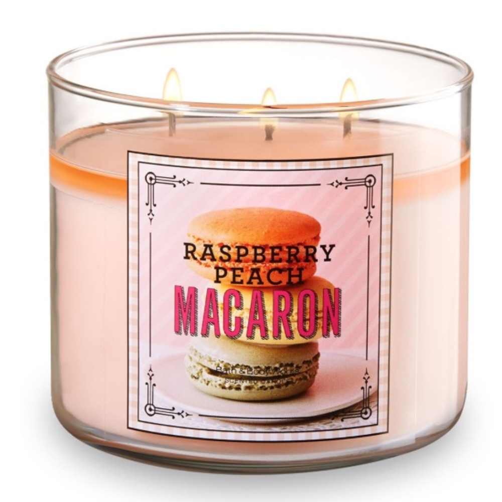 B&BW Raspberry Peach Macaroon 3-Wick Candle